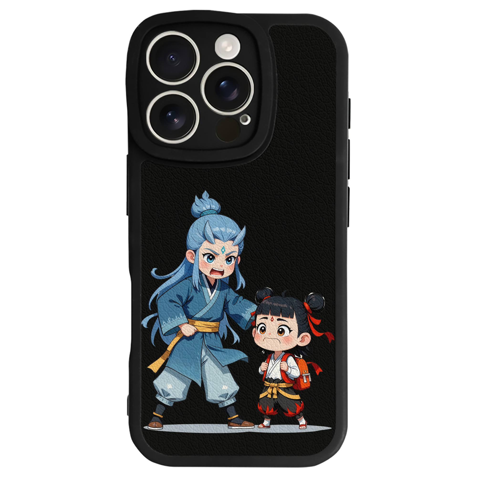 （画像用） Ne Zha 2 ナタ 魔童の大暴れ 【iPhone 16シリーズ対応】シリコンスマホケース（レザー調） 材質：シリコン